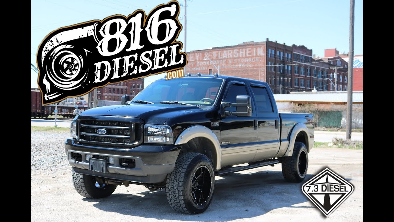 2001 Ford F250 Lariat 4x4 Black and Gold 7 3