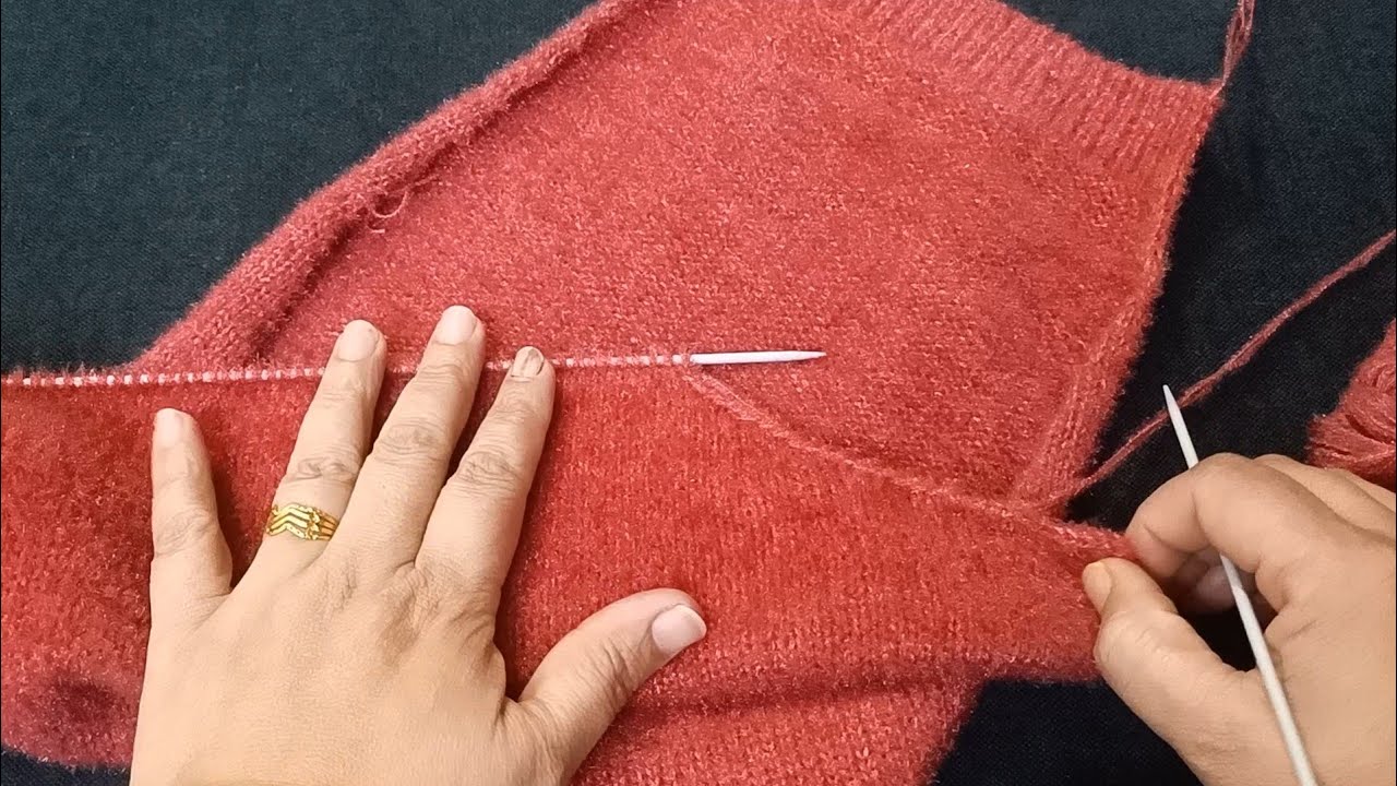 Cardigan armhole cutting in Hindi knitting.✨ (बाजु की सही घटाई )