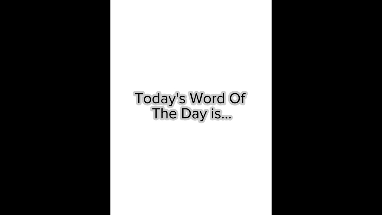 Word Of The Day 14th October 2022