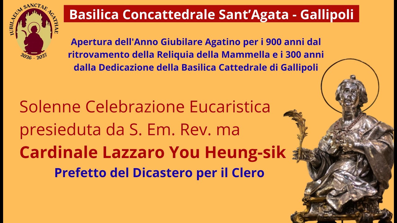 Solenne Celebrazione Eucaristica presieduta da S. Em.za Rev.ma Card. Lazzaro You Heung-sik