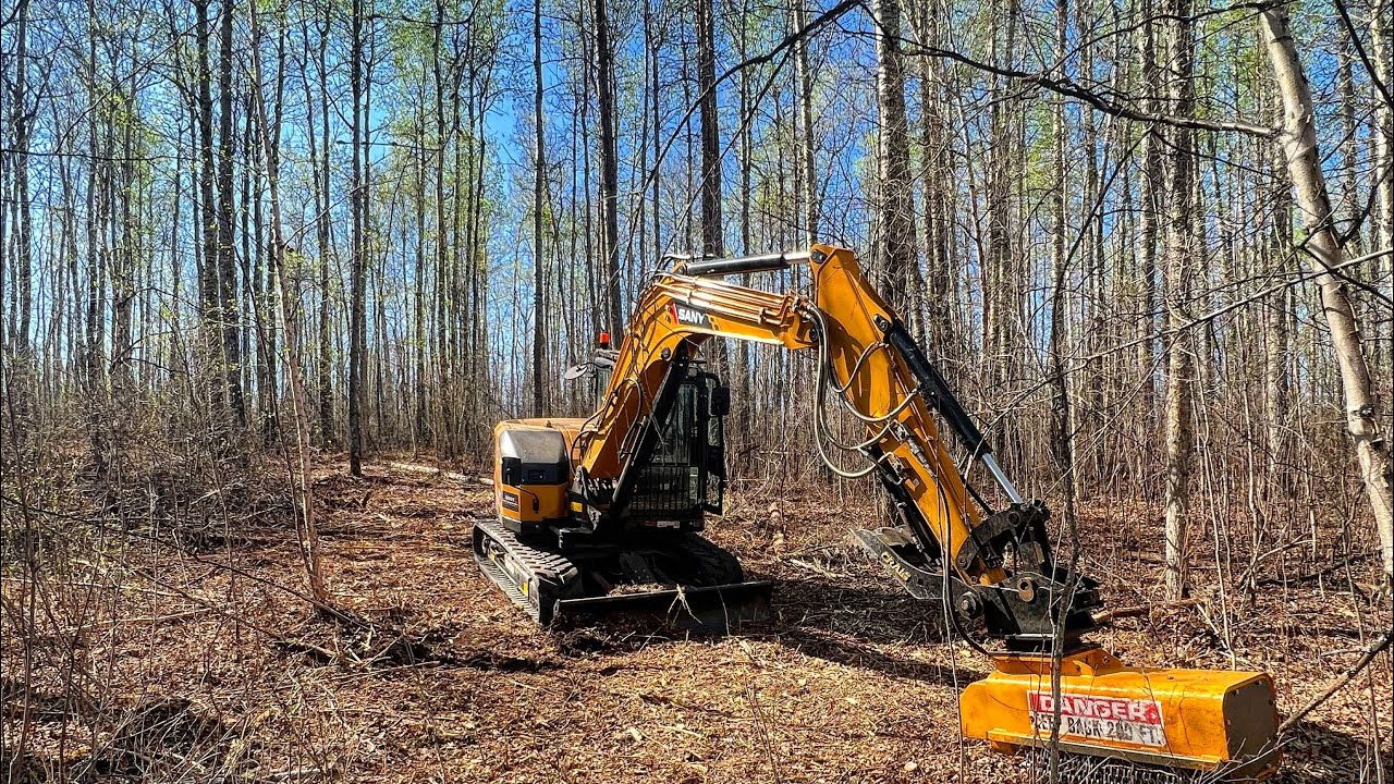 Mulching cut lines for trail riding with NEW SANY SY80u