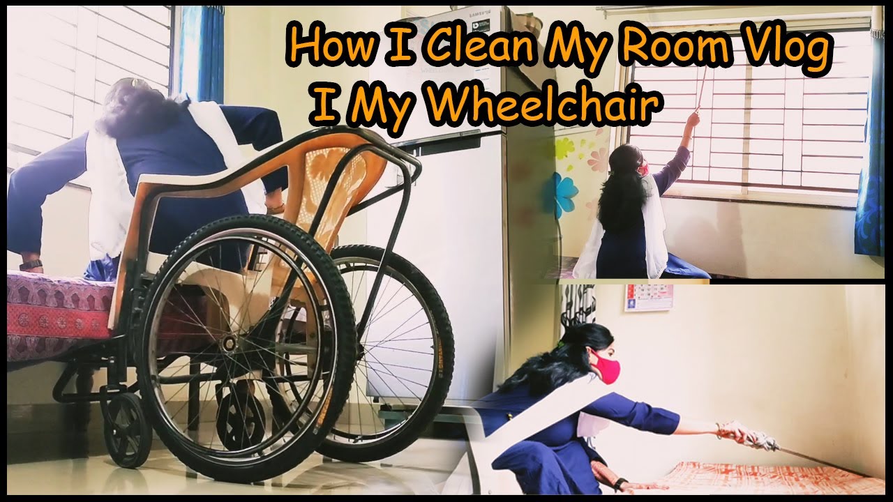 Handicap morning home cleaning routine / Daily home cleaning / wheelchair life / Polio Girl cleaning