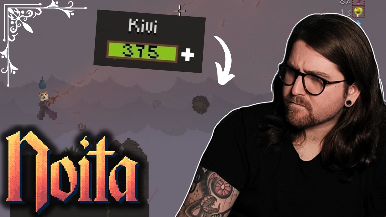 I'm fighting a... rock? - Noita