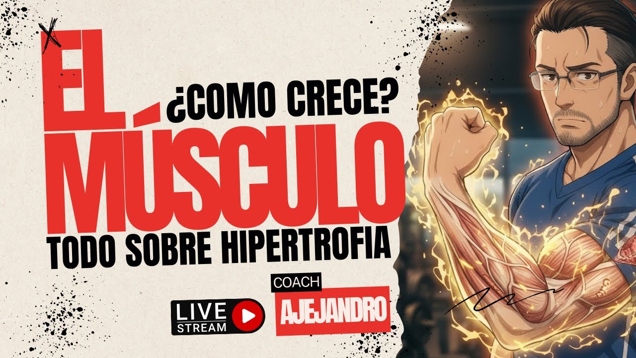 ¿COMO CRECEN LOS MÚSCULOS?  TODO SOBRE HIPERTROFIA - LIVE STREAMING - FITMANIA