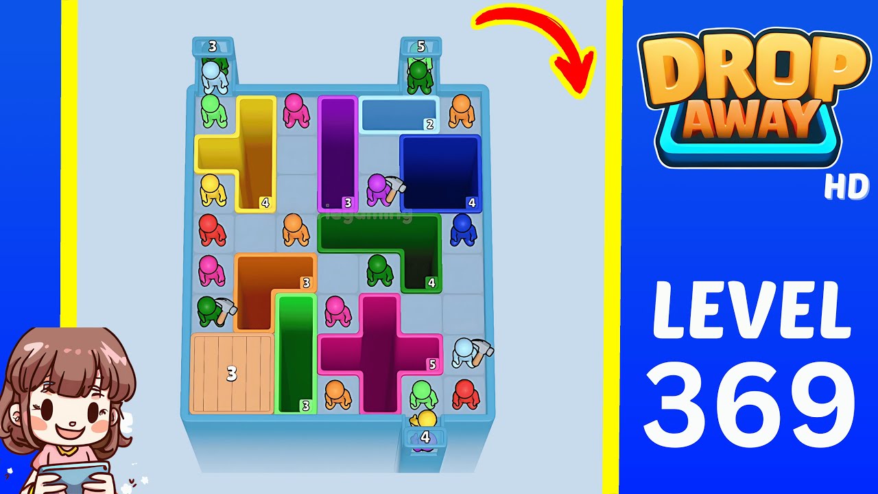 Drop Away Level 369 Solution Walkthrough