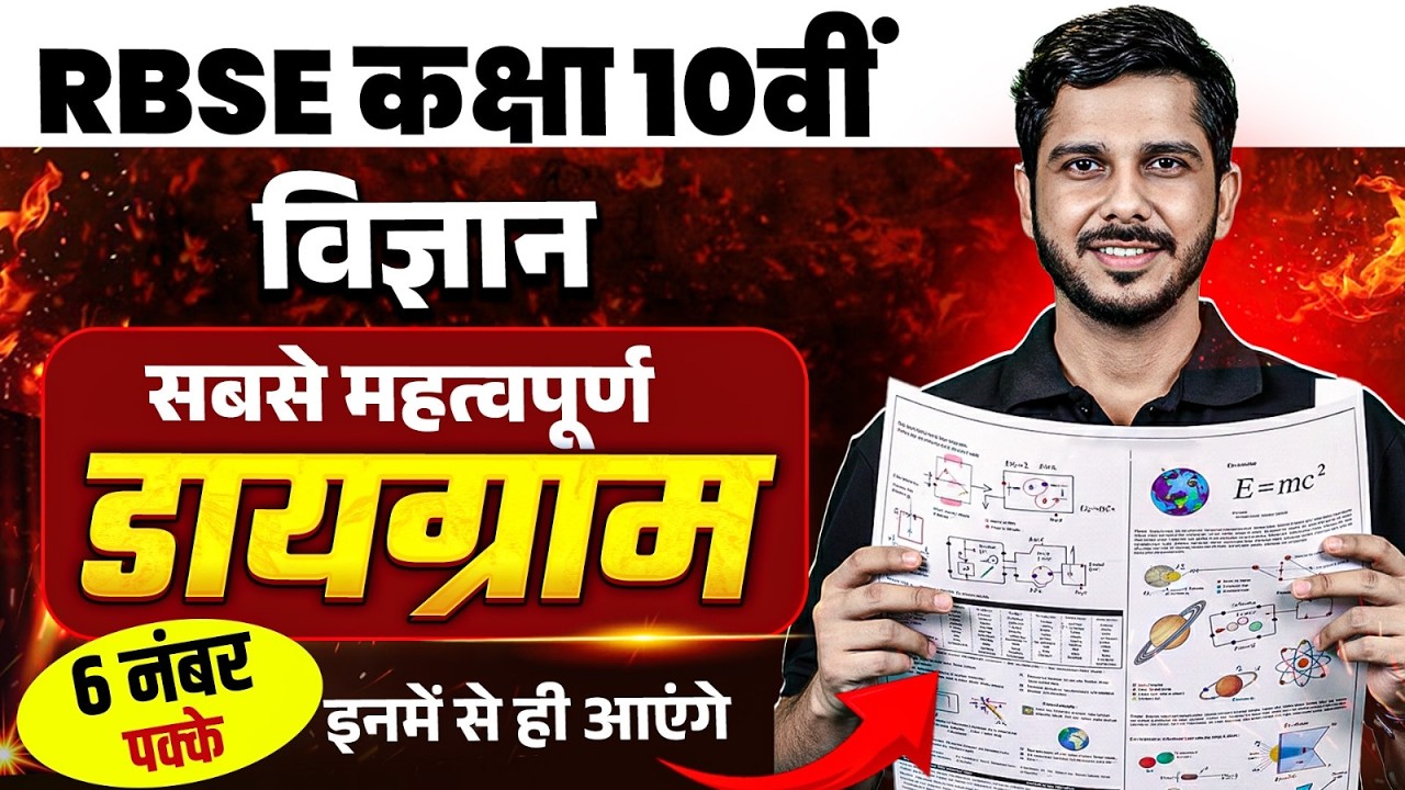 RBSE Class 10 Science Most Important Diagrams | 6 Number Pakke 💯 | Deepak Sir