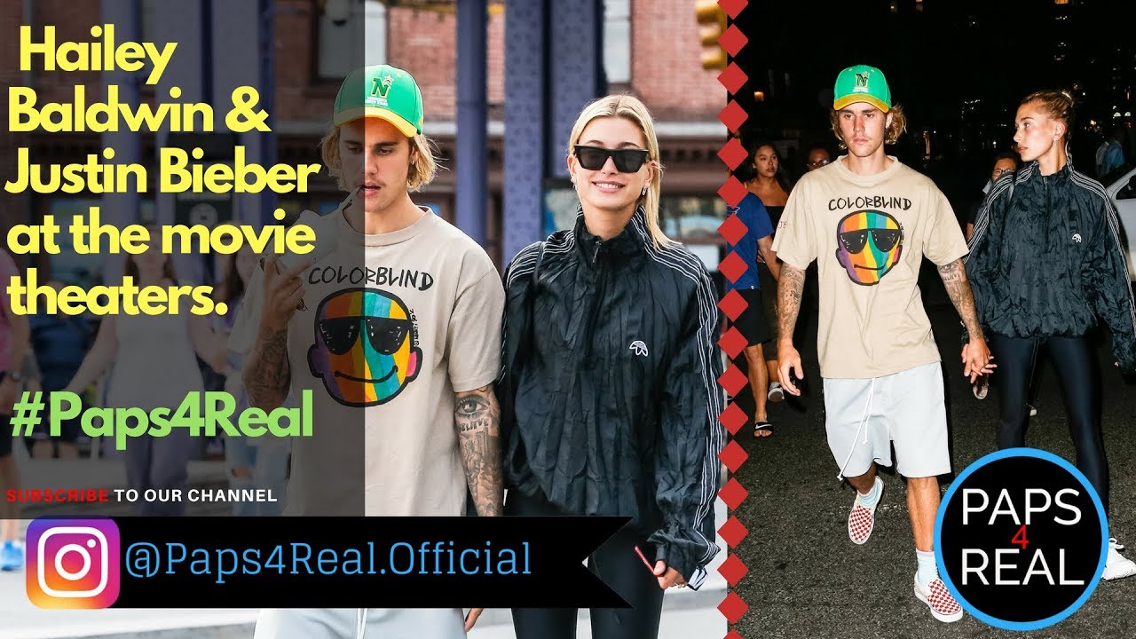 PAPS4REAL Justin Bieber and Hailey Baldwin hold hands at the movie theater