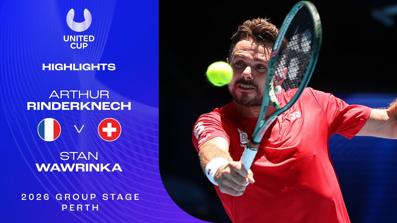Arthur Rinderknech v Stan Wawrinka Highlights | United Cup 2026 Group C