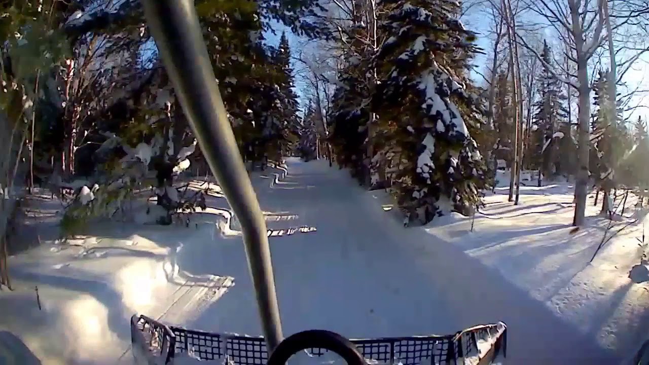 Firey Crash Snowmobile Vs. Groomer