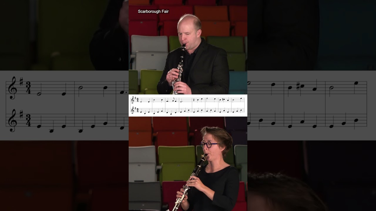 Scarborough Fair / Duo de Clarinette (Shorts) #clarinet #music #tobrassmusic