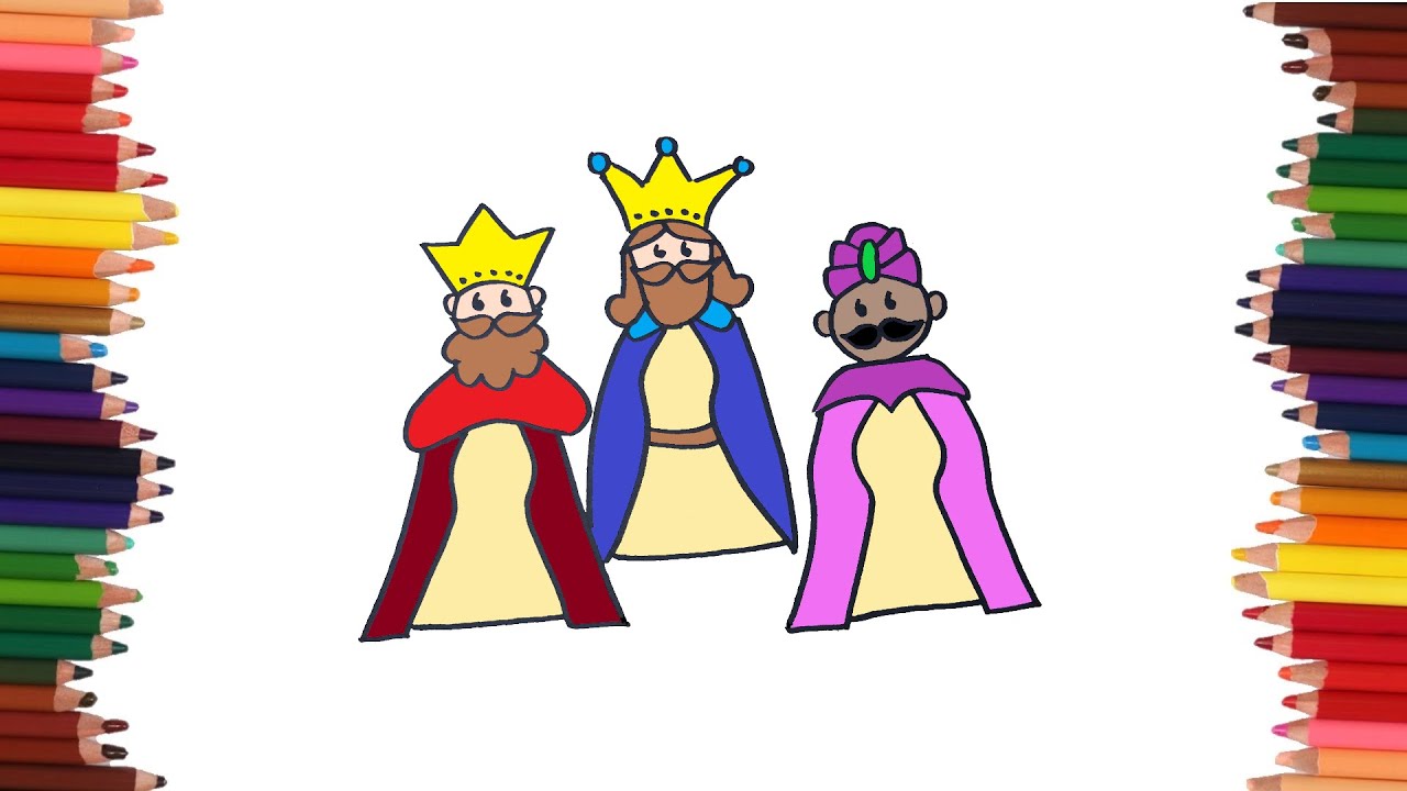 How to draw the three wise men