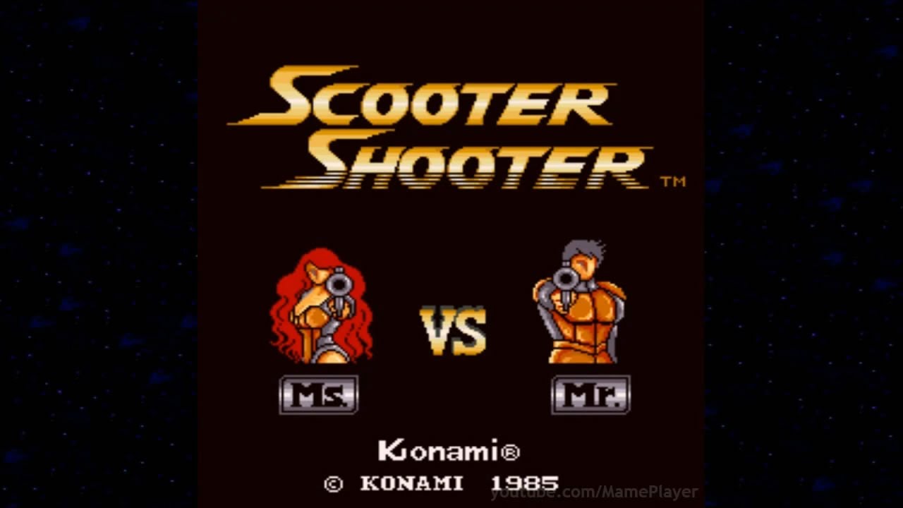 Scooter Shooter 1985 Konami Mame Retro Arcade Games