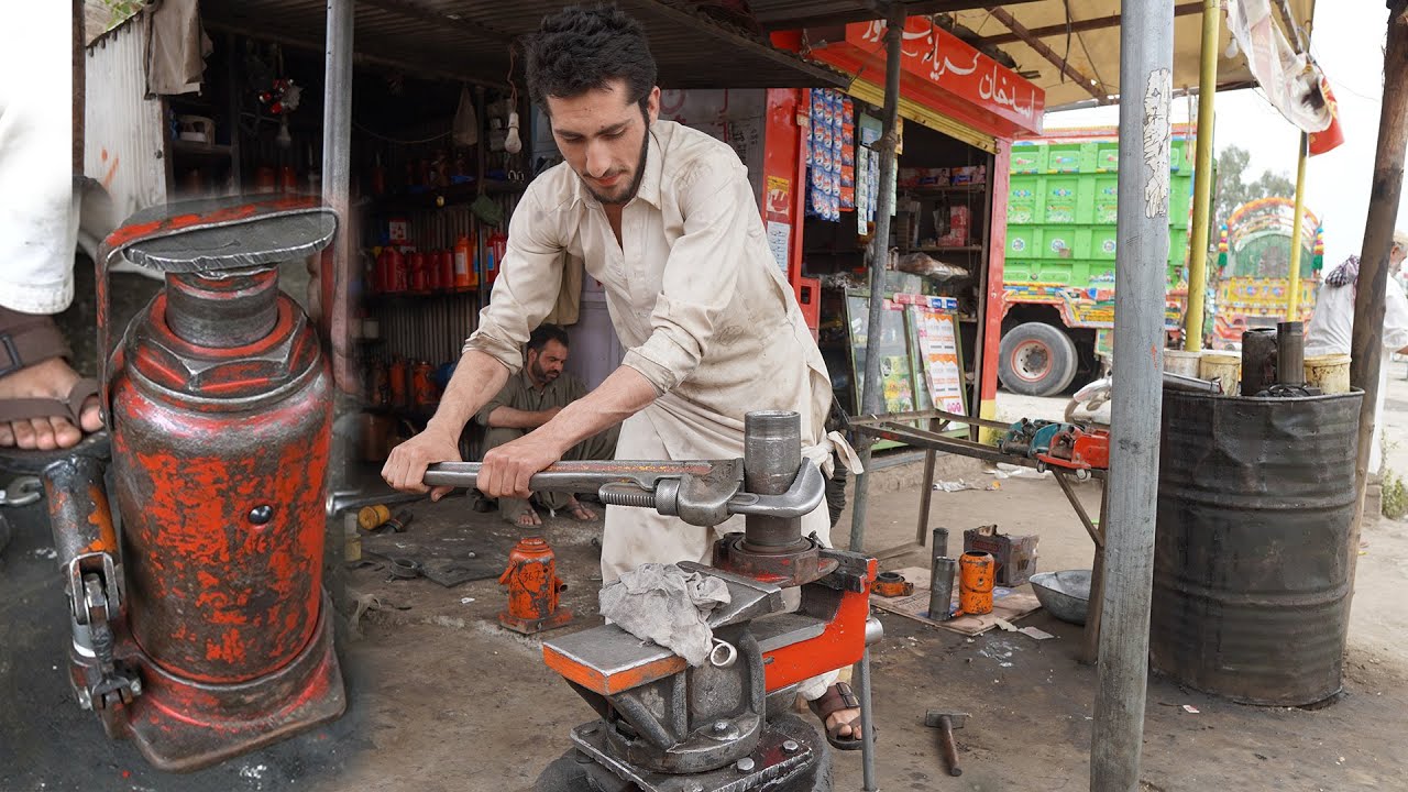 Amazing Restoration of 32Ton Hydraulic Jack | Giant Truck Hydraulic Jack Repair| How to Repair jack.