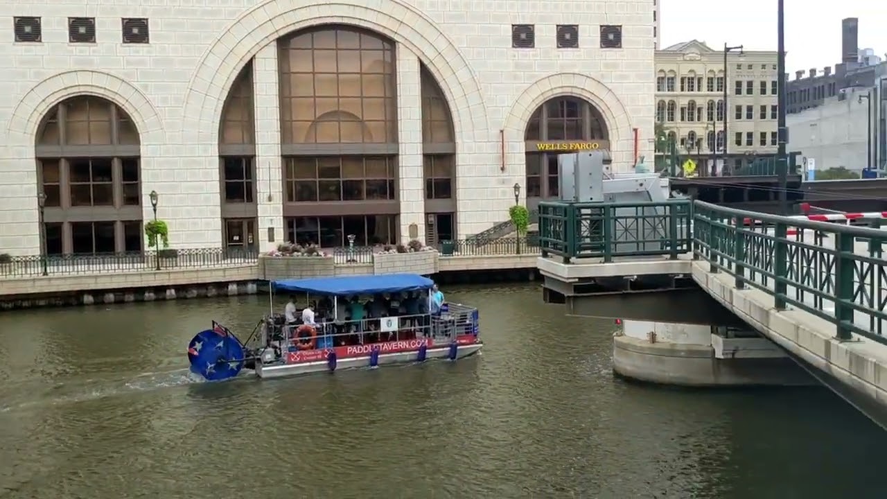 9/8/23- 3 boat watches over the Wisconsin Ave Bridge Deck Crossing at Milwaukee River!