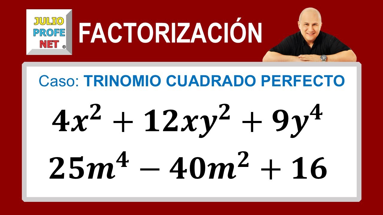 Factorización | Caso 4: trinomio cuadrado perfecto | Video 1 #julioprofe