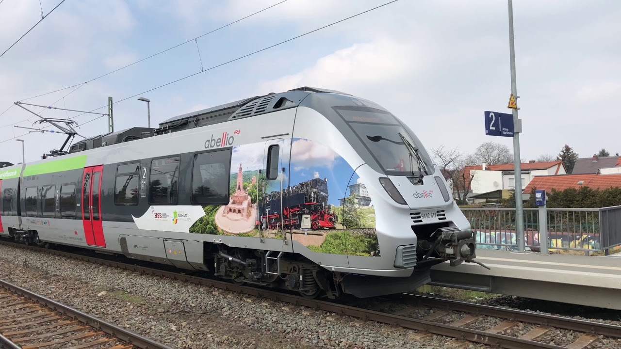 Halle mit 143 810, beiden Abellio Werbe Talent 2 und mehr