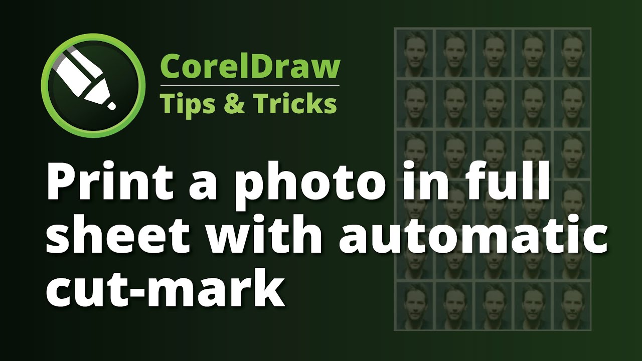 Print a Photo in full Sheet with automatic Cut-mark in CorelDraw