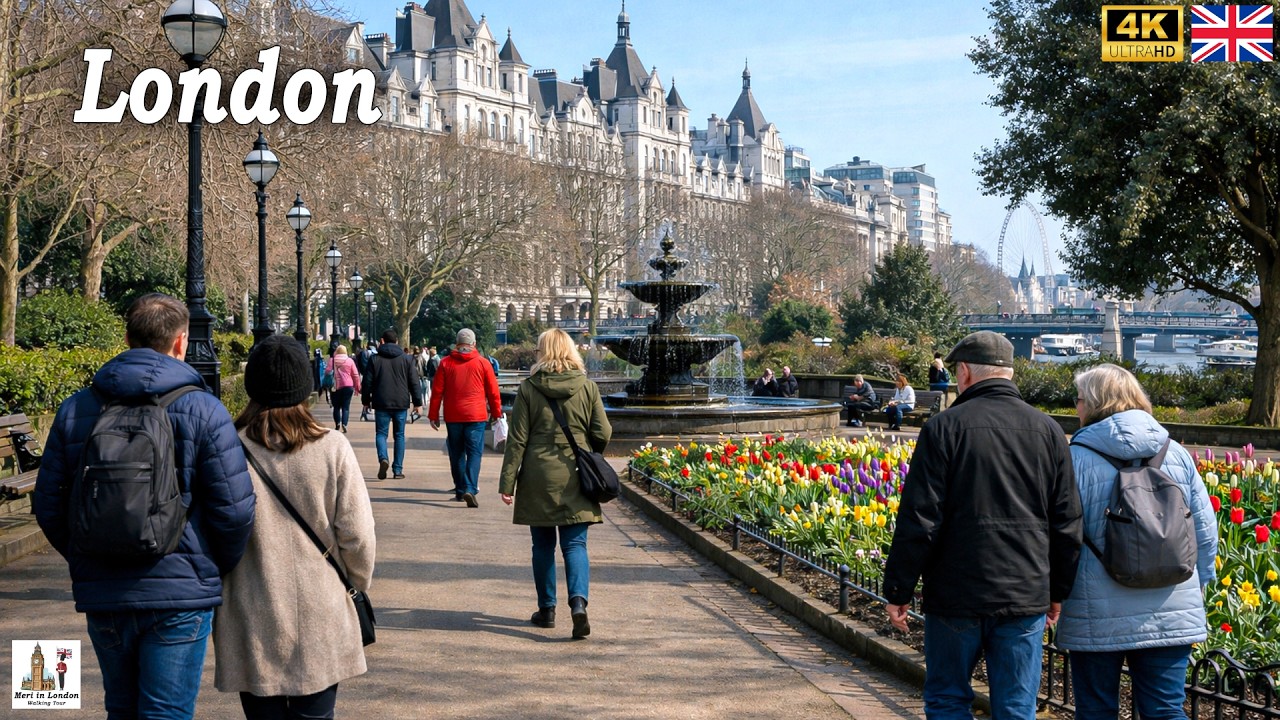 England London City Walking Tour | Big Ben, Parliament Square & The Queen's Walk | True 4K