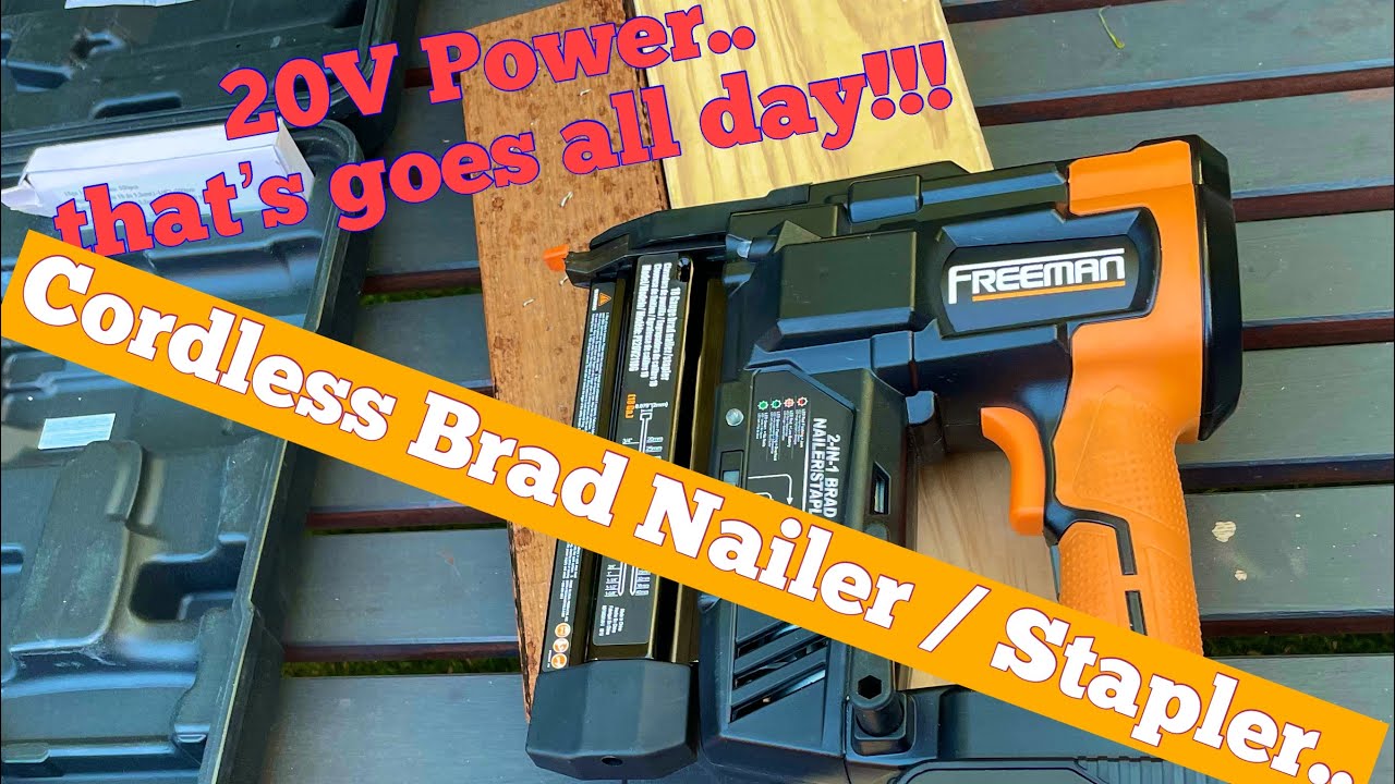 Freeman 20V Cordless Brad Nailer / Stapler performance Review
