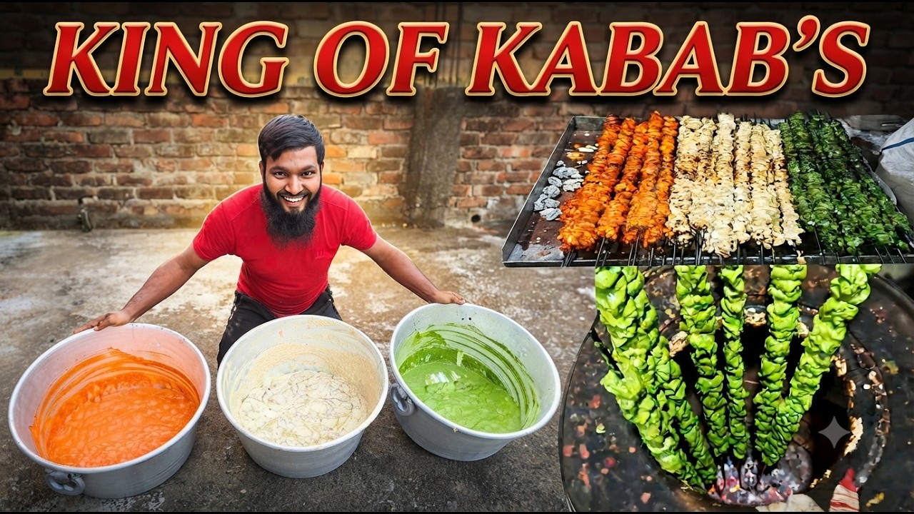 3 in 1 Chicken Tikka, Resmi, Hariali Kebabs. Smart Bawarchi cooking video.