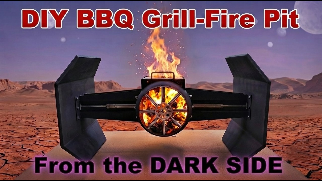 How to create a Spacecraft BBQ Grill/Fire Pit from the Dark Side!!!