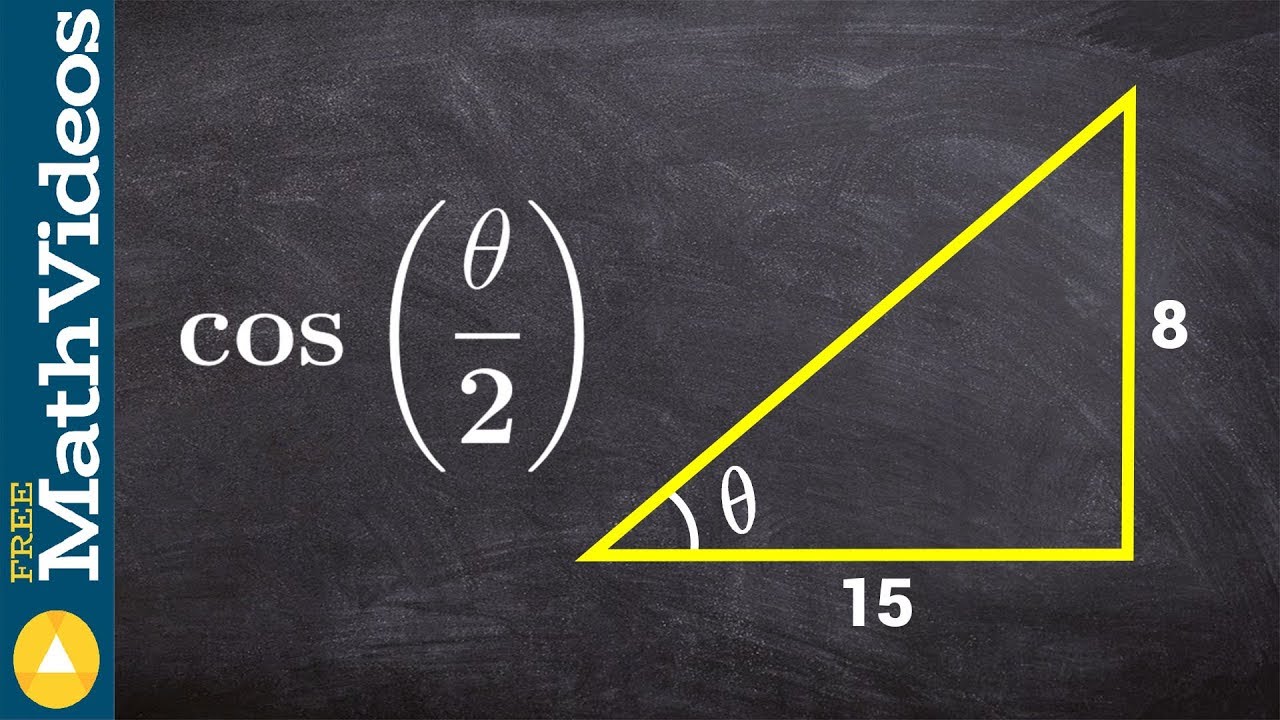 How to use the half angle of cosine when given a triangle
