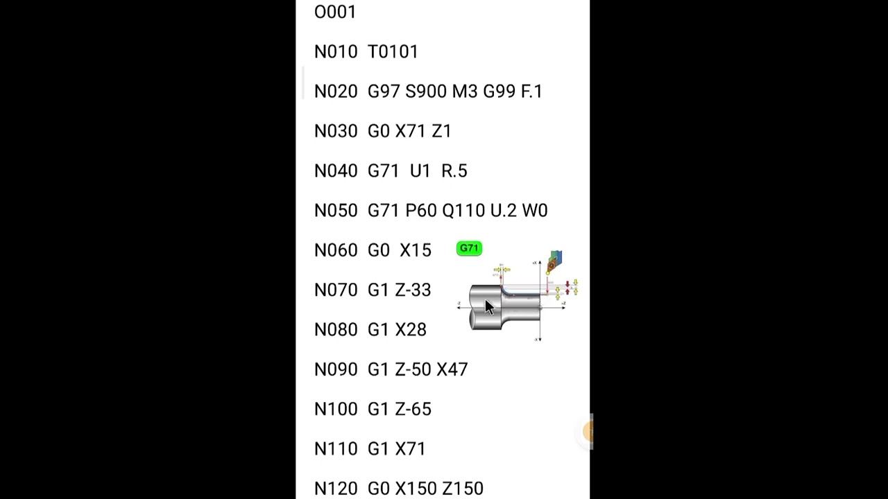 شرح تشغيل و برامجه خراطه ماكينات CNC كنترول GSK دوره خرط ودوره تنعيم  G71 + G70 CNC GSK turning #CNC