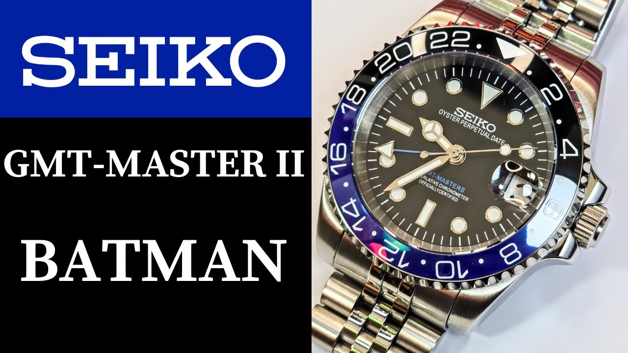 Сборка часов Seiko GMT-Master II Batman NH34!