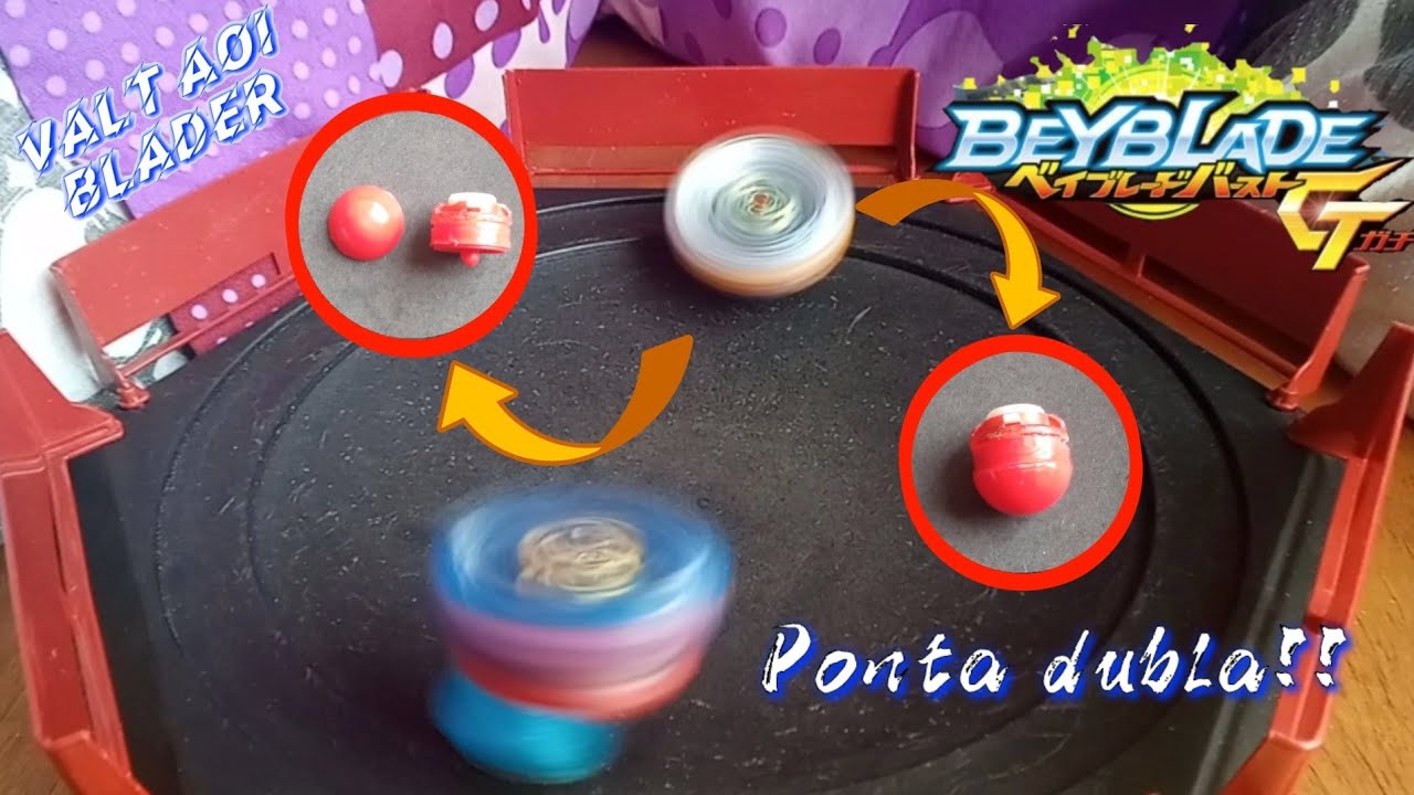Testando a nova ponta de beyblade!!! Ponta normal/Ponta hypersphere (Valt Aoi Blader)