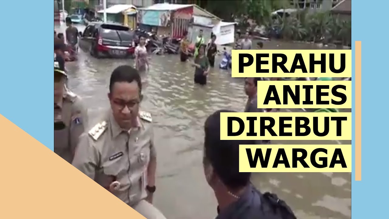 Perahu Anies Dicegat Korban Banjir