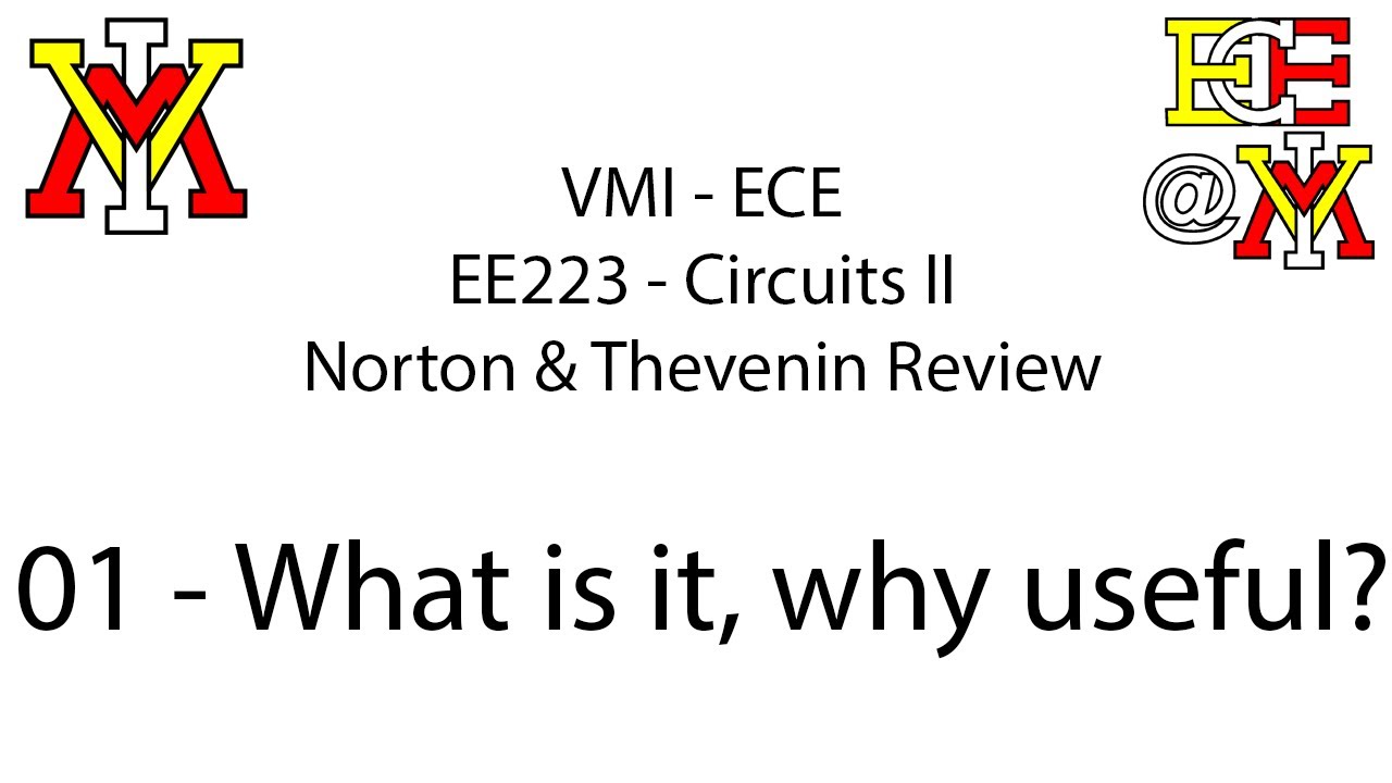 EE223 - Circuits I Review - Norton, Thevenin - 01 What & Why it is Useful