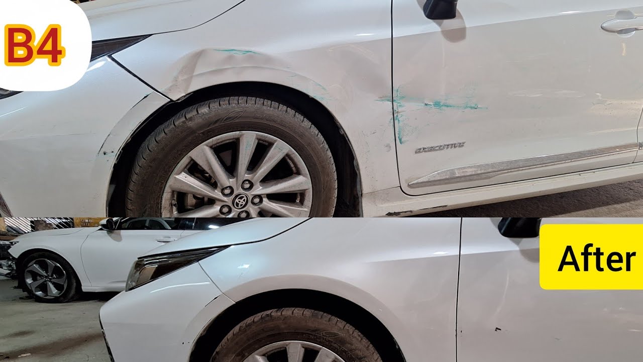 #TOYOTA #CORROLA #FRONT FENDER REPAIR #NO FILLER #NO PAINT #PDR #PAINT LESS WORK @Autodenter0218 
