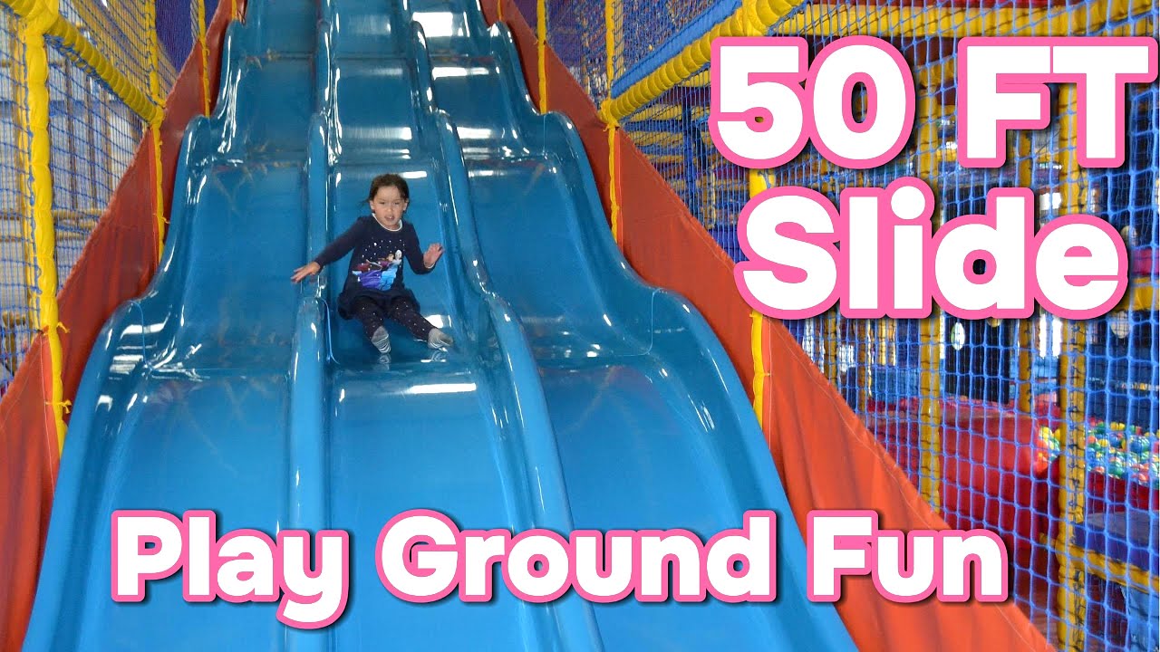 Indoor Playground Fun! 🛝 Giant 50ft Slide, Ball Pit & Obstacle Course