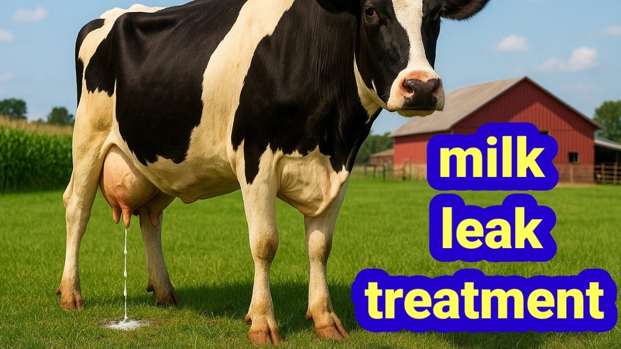 Milk leaking from cow teats treatment