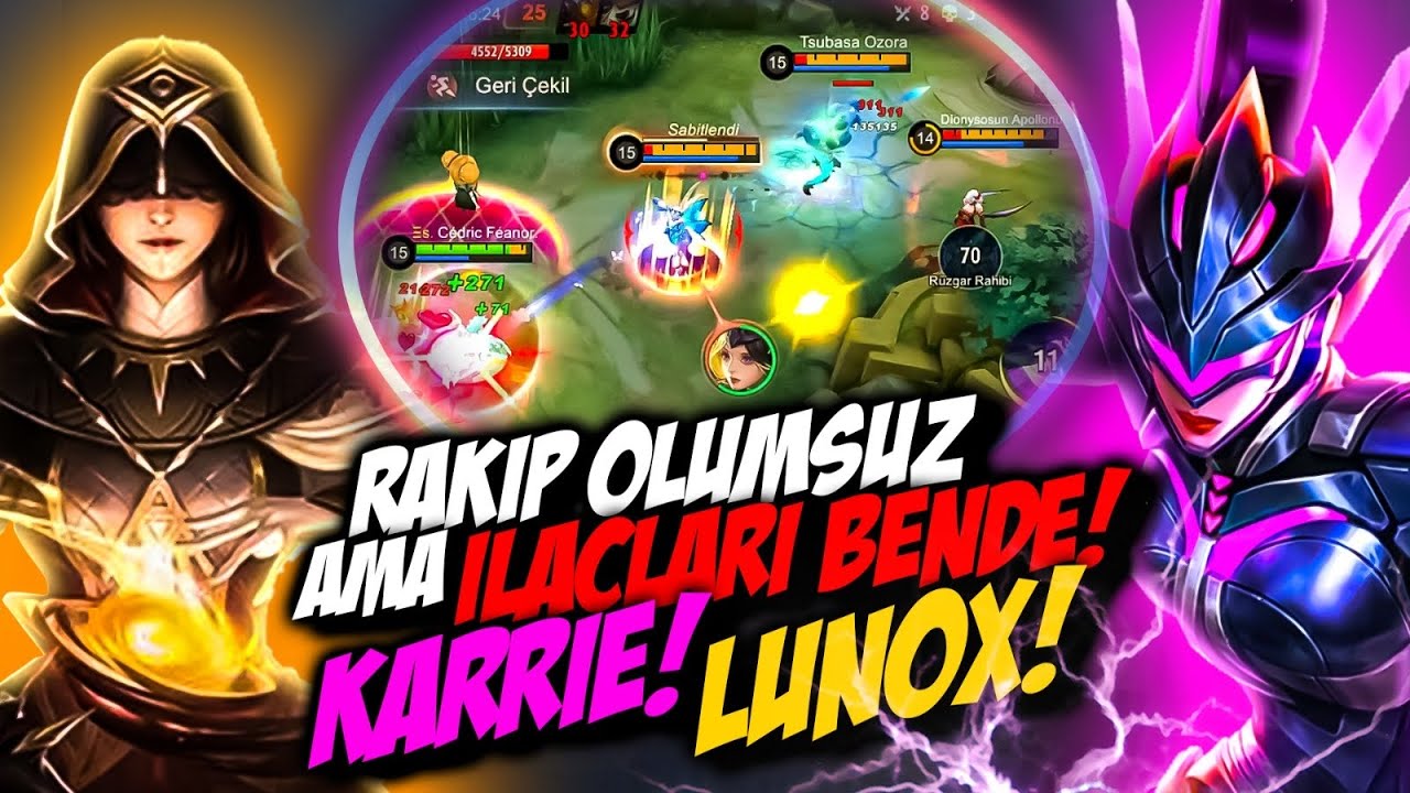 RAKİP ÖLÜMSÜZ KAHRAMANLAR ALDI İLAÇLARINI VERDİM! | Karrie & Lunox | Mobile Legends