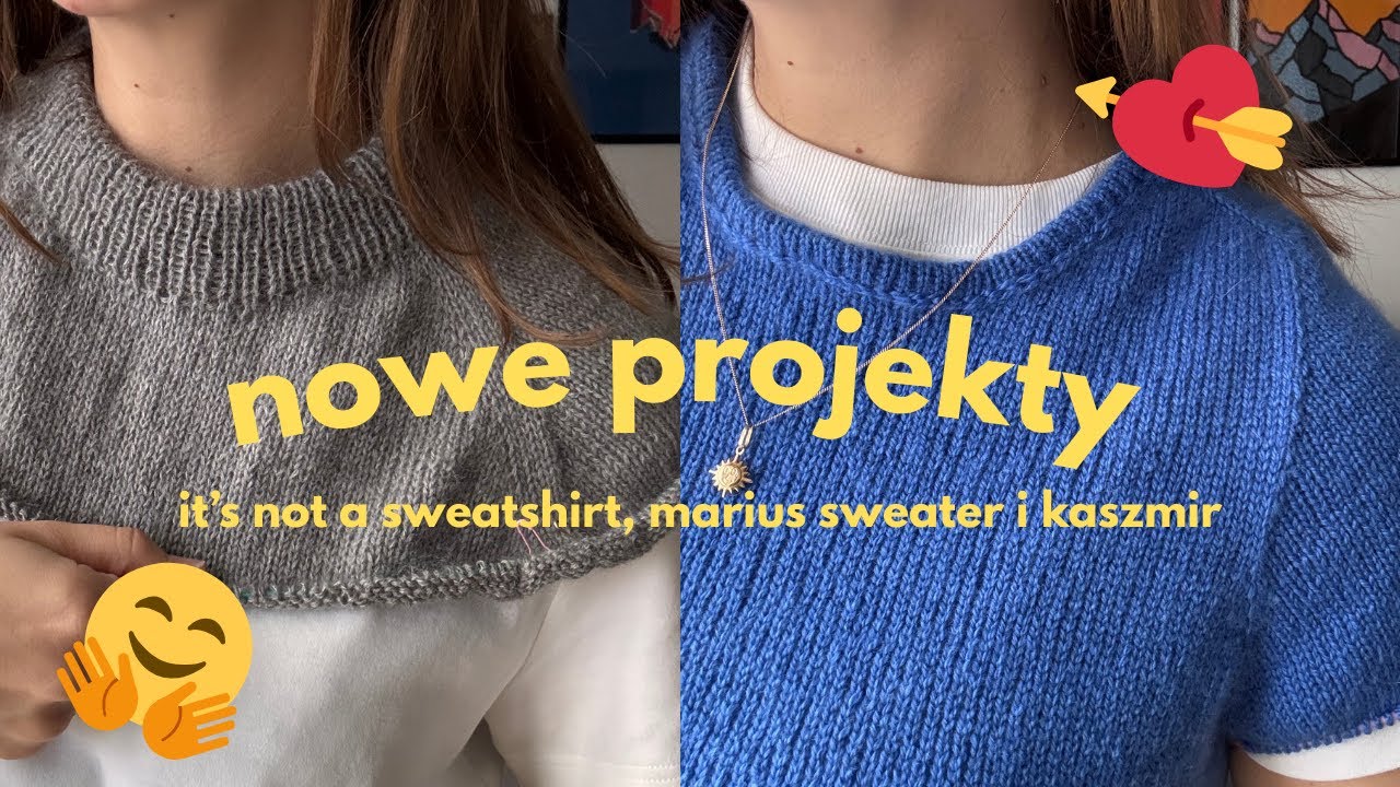 Rozpoczęte projekty na koniec roku ☺️ it’s not a sweatshirt, marius sweater 