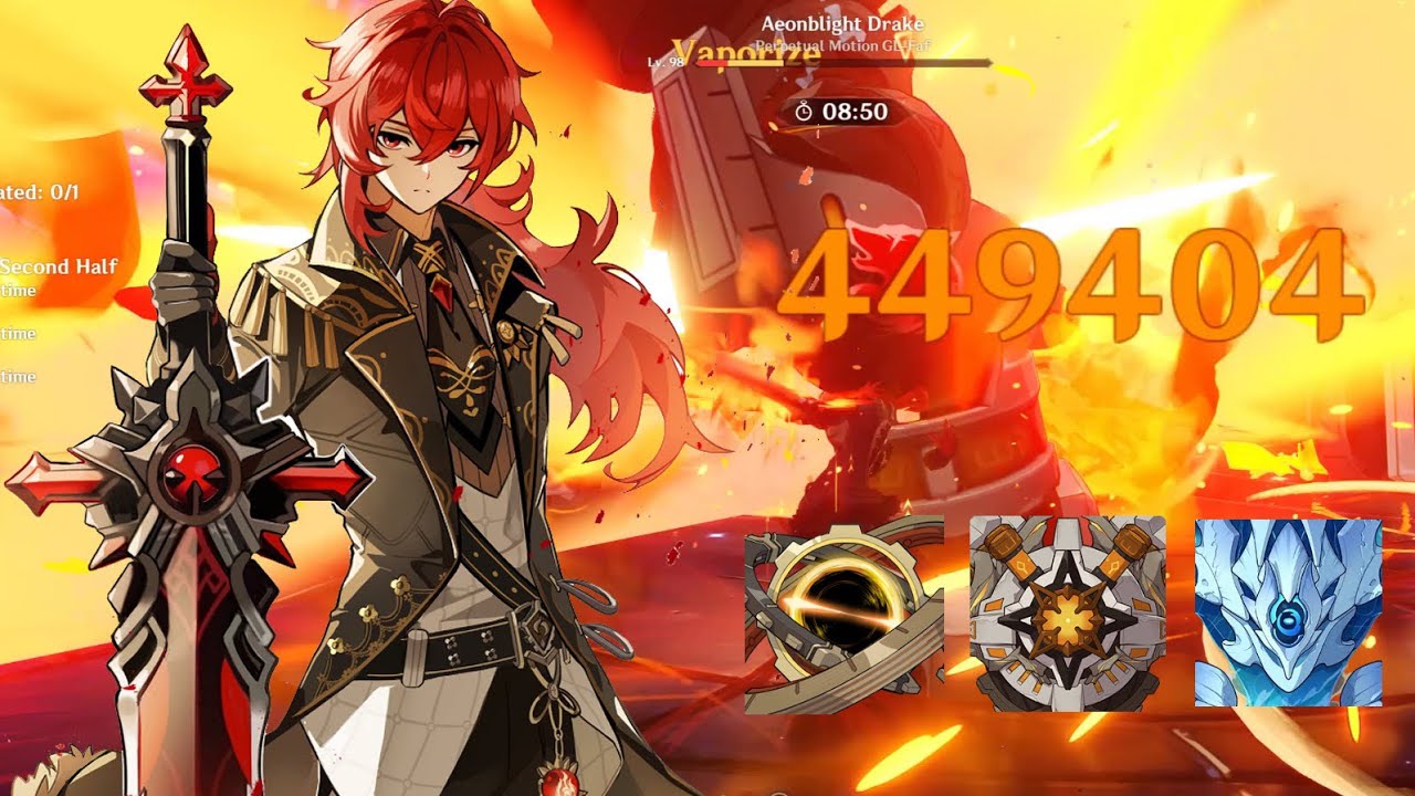 DILUC C6 Furina Floor 12 second Half Abyss 5.1.2 All Chambers