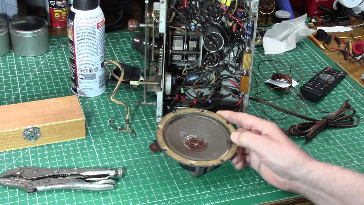 Crosley Radio Model 5516, cleaning up a restoration mess.