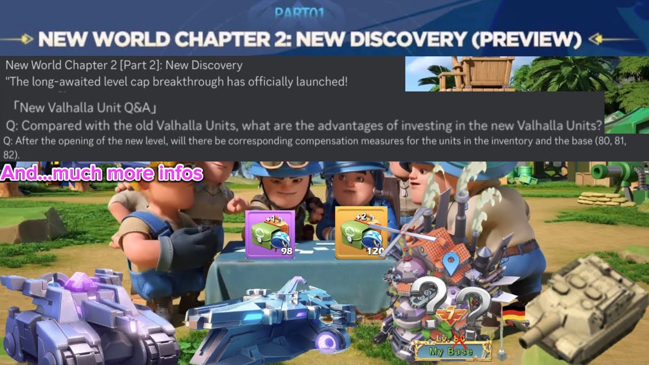 TOPWAR:New World-Chapter 2:Which base level | Ultra Valhalla & old units compensation |Official info
