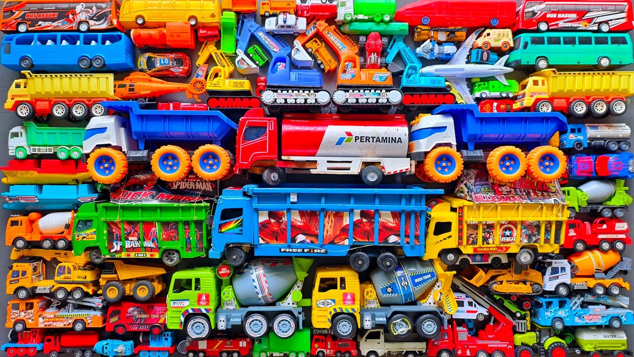 Mobil Mobilan Truk Oleng , Mobil Truk Molen, Mobil Balap, Truk Pasir, Excavator, Mobil Roket, Damkar