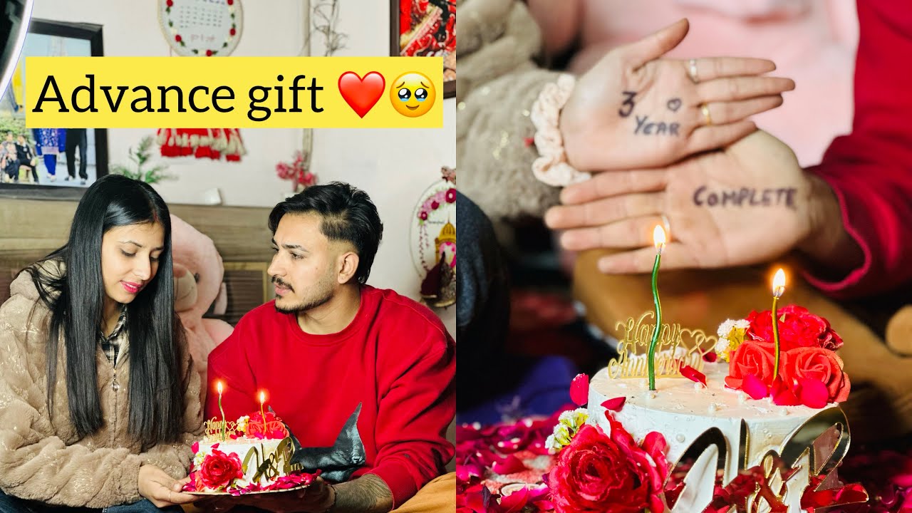 Harman ne ritik ❤️ nu dita anniversary 😍 te advance surprise 😳🥳