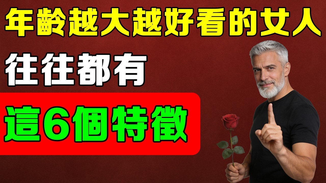 年齡越大越好看的女人，通常都有這6個特徵，中一個都氣質出眾！
