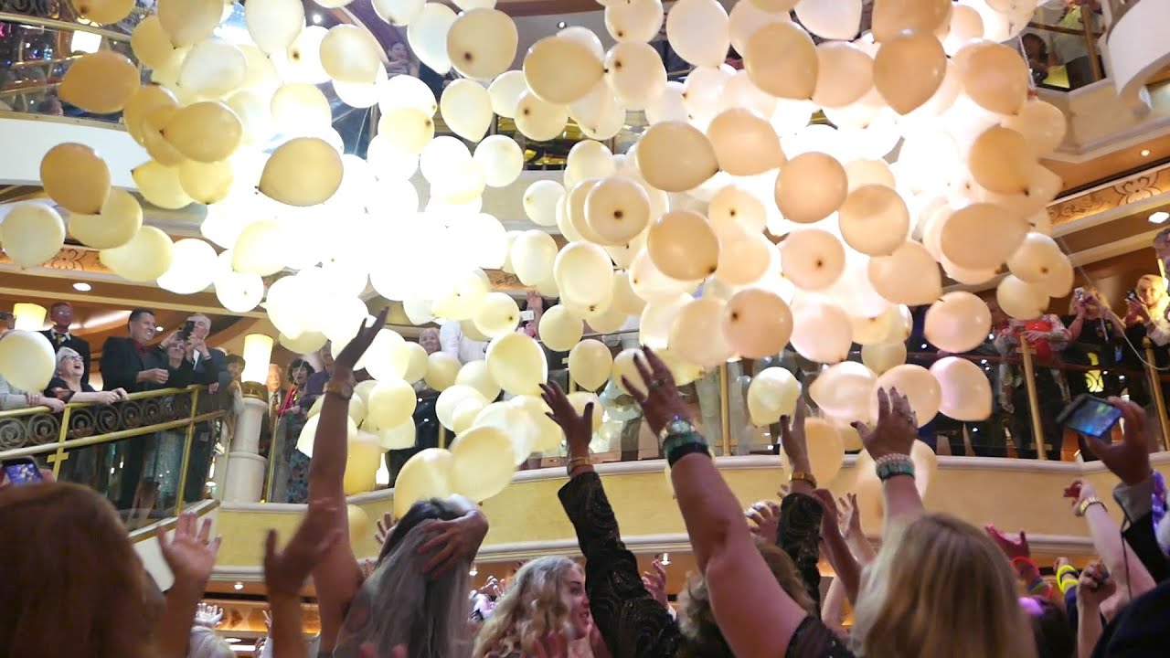 Balloon Drop Party on Cruise Ship