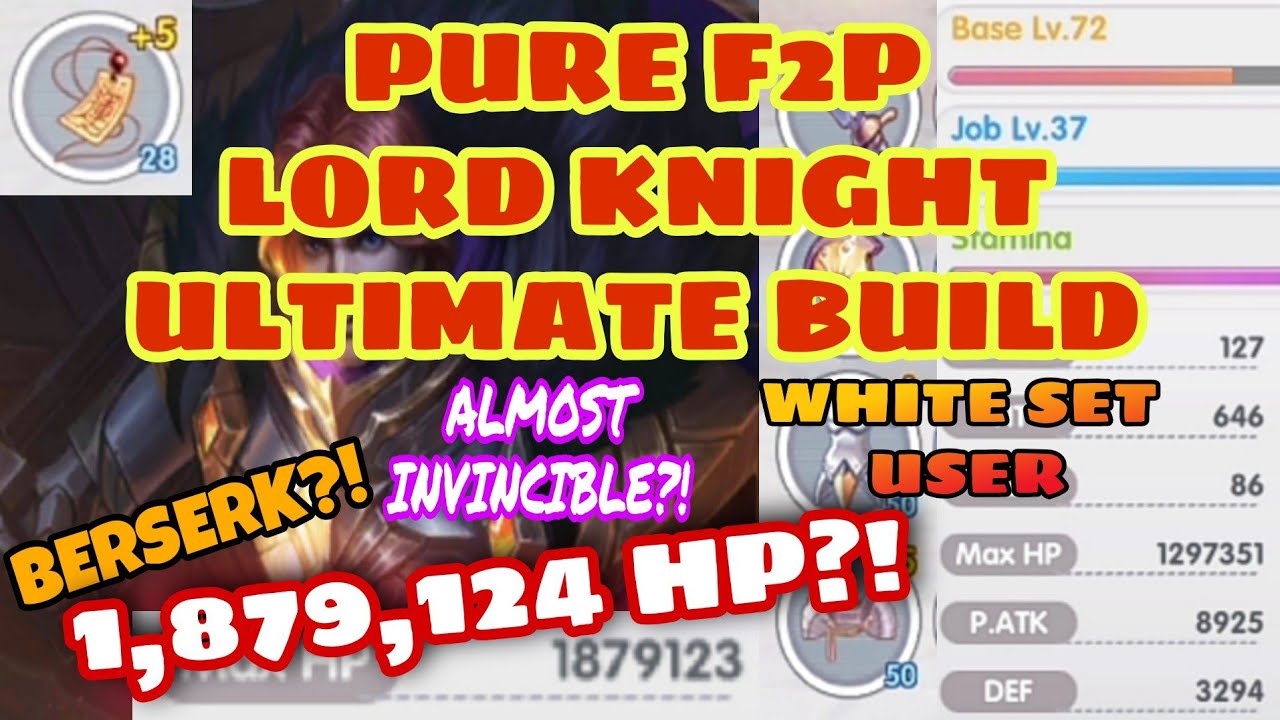 [RoX] F2P LORD KNIGHT TANK BUILD GUIDE 
