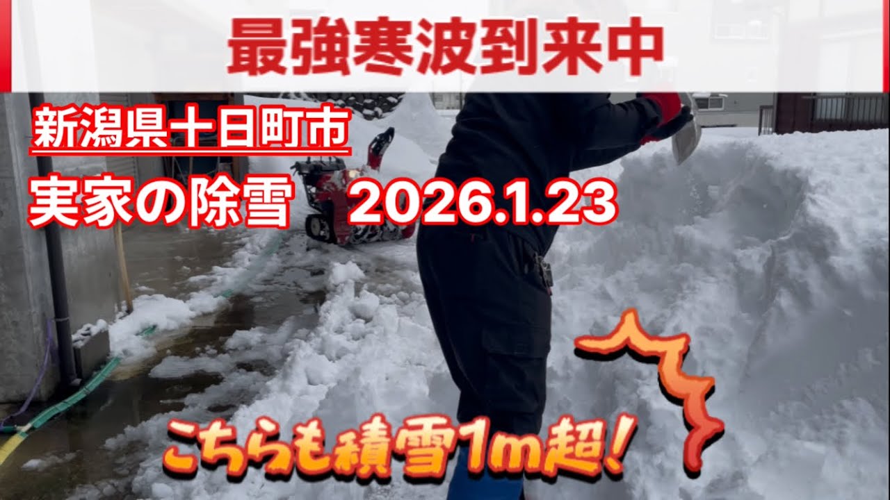 【最強寒波到来中】実家の除雪2026.1.23 新潟県十日町市