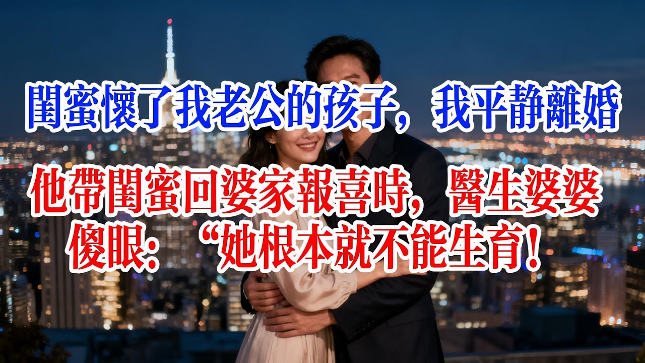 閨蜜懷了我老公的孩子，我平靜離婚，他帶閨蜜回婆家報喜時，醫生婆婆傻眼：“她根本就不能生育！”#故事頻道 #爱情故事 #情感故事 #婚姻 #出軌 #小说