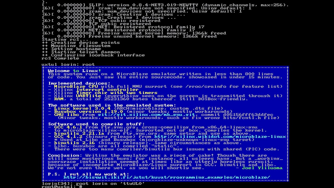 Creating a MicroBlaze emulator in C++11 (runs Linux!)