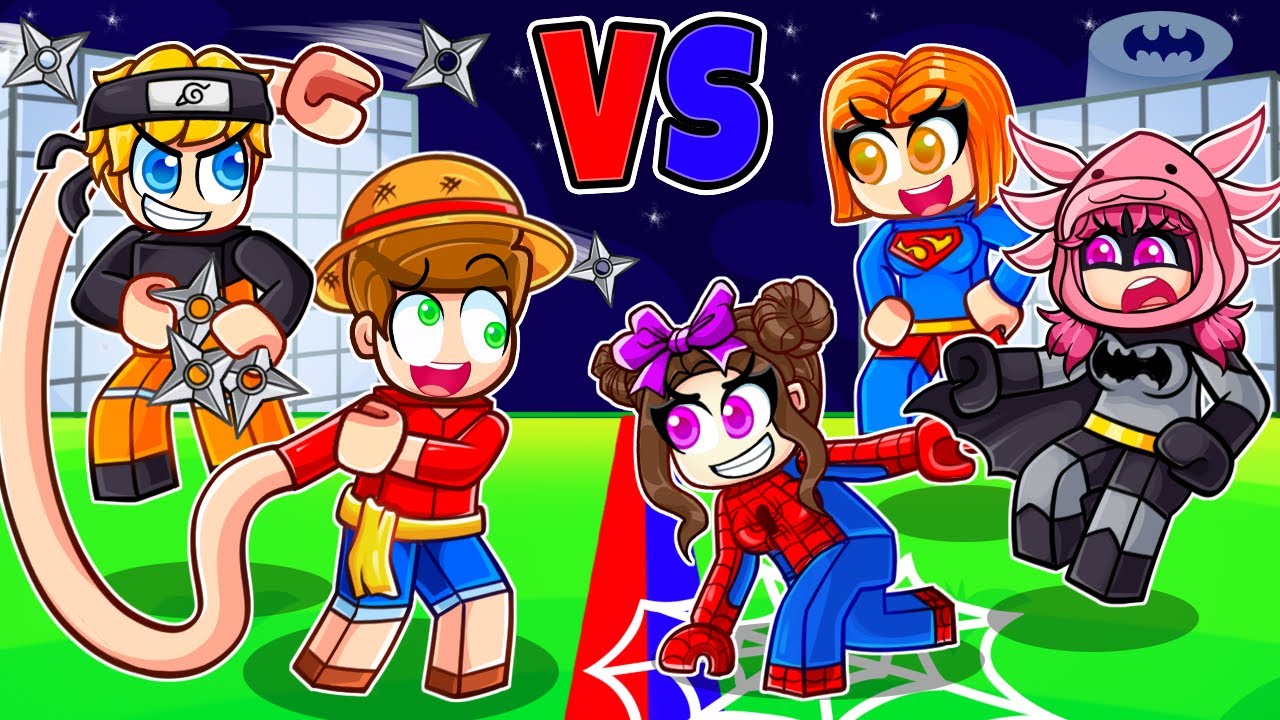 SUPERHELDEN vs ANIME in Roblox Rivals!!!