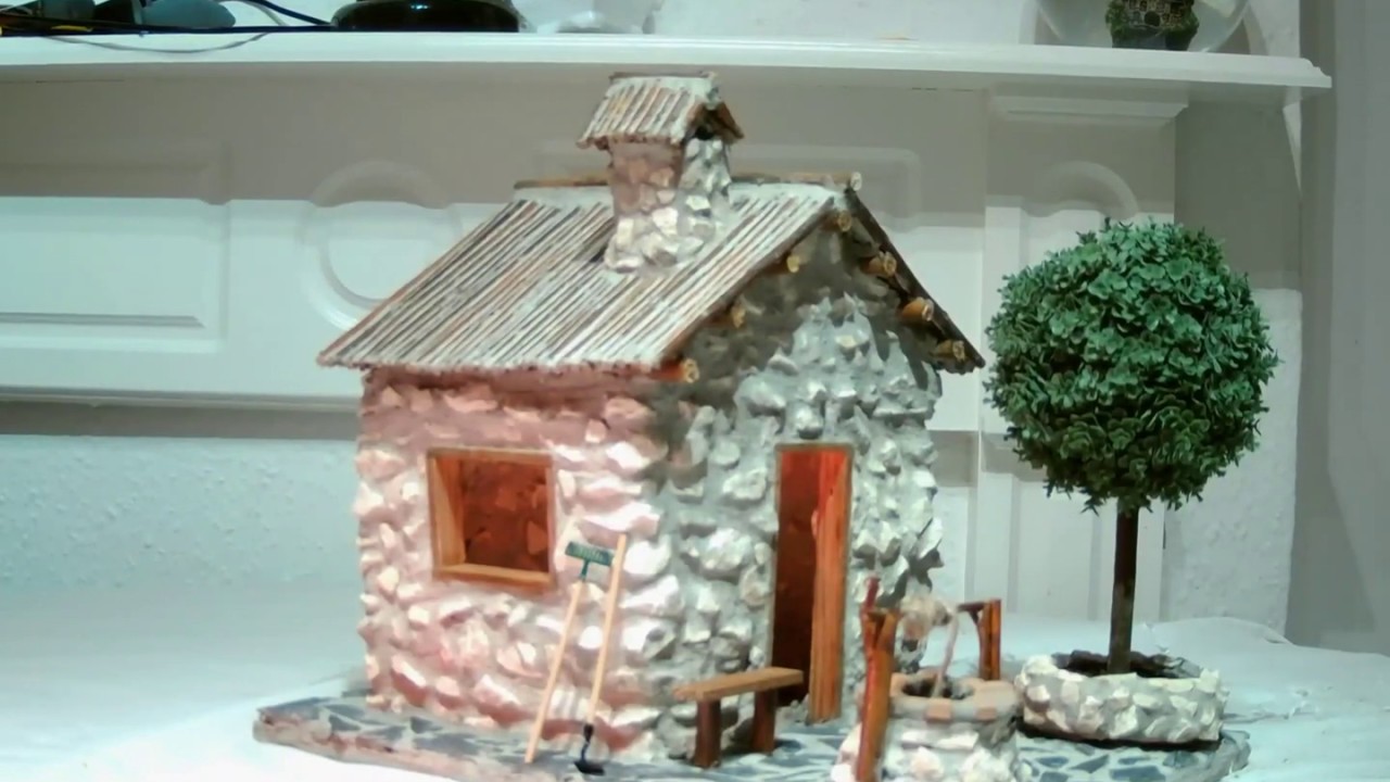How to Build  MINI HOUSE   Rustic Countryside  Stone House (Start to Finish)