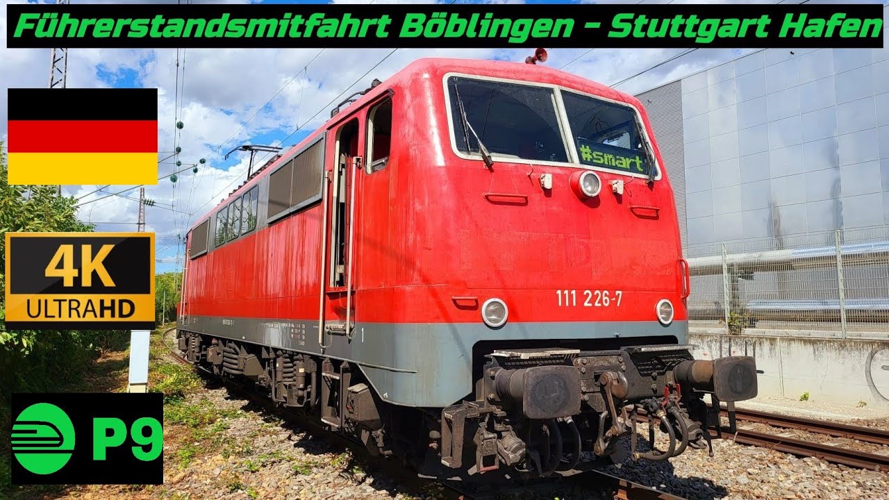 Führerstandsmitfahrt Böblingen - Stuttgart Hbf - Stuttgart Hafen mit 111 226